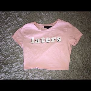 baby pink crop top